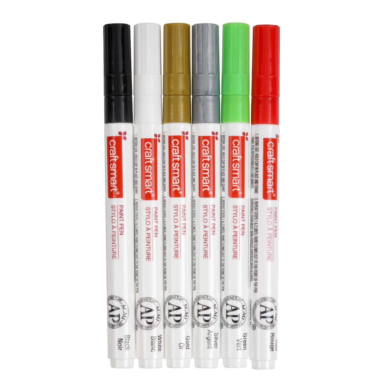 Holiday Medium Line 6 Color Paint Pen Set by Craft Smart&#xAE;